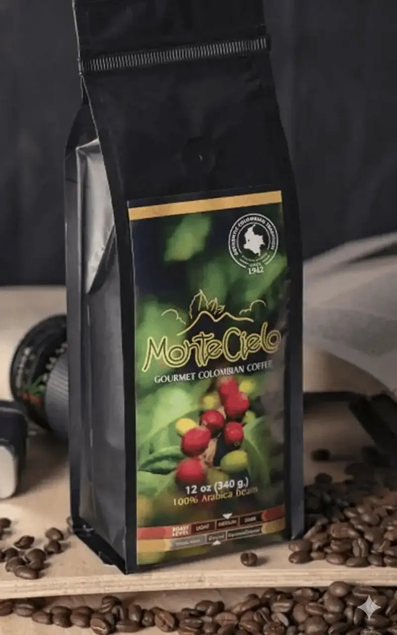 Monte Cielo Coffee Gourmet Dark Roast 12 oz / 340 g